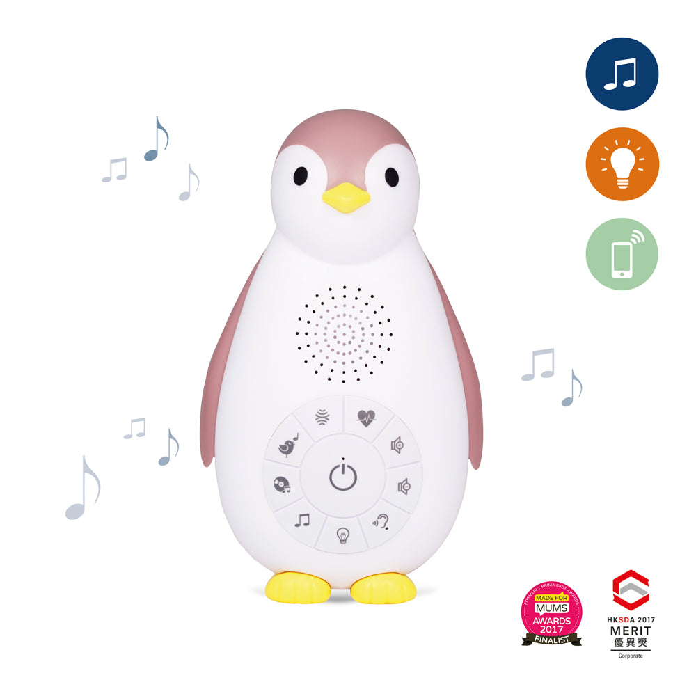 ZAZU Nachtlicht Zoë – neutralweiss, akkubetrieben, dimmbar, 7 Melodien & Bluetooth – Grau