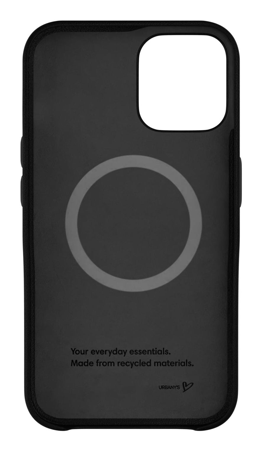 Urbany's Backcover – für Apple iPhone 16 Plus – schwarz – Kunstleder – MagSafe-kompatibel