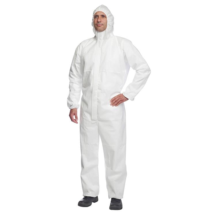 S.T. Dupont DuPont – Schutzanzug ProShield Basic – XXL – Weiss, SMS, Typ 5/6, 1 Stück