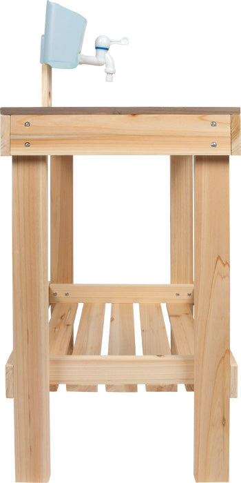 Small foot 12789 Spielküche – Matschküche und Spieltisch – 52 × 79 × 35 cm – ab 3 J. – Holz, Kunststoff