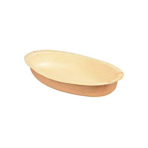 Papstar Schale Pure, Palmblatt, Oval – 300 ml, 125 × 200 × 30 mm, Natur – 25 Stk.