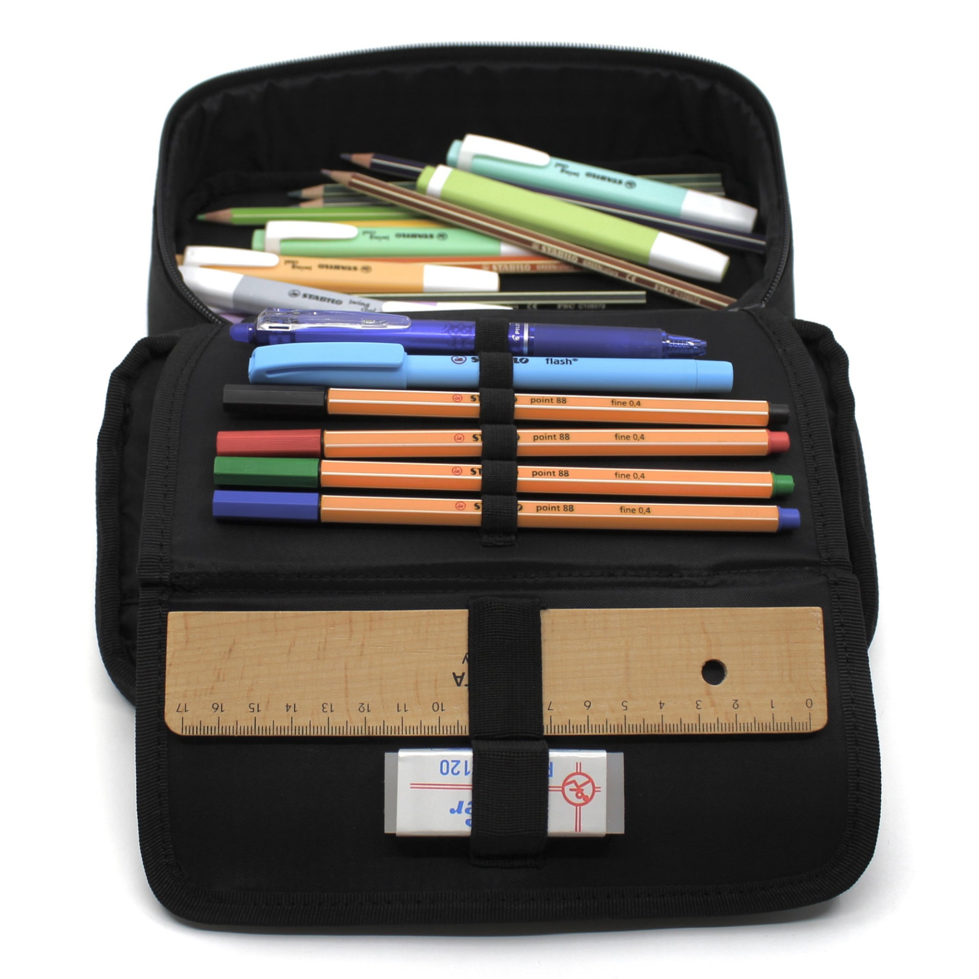 Racoon Etui, leer – schwarz – Polyester – 24 × 8 × 13 cm
