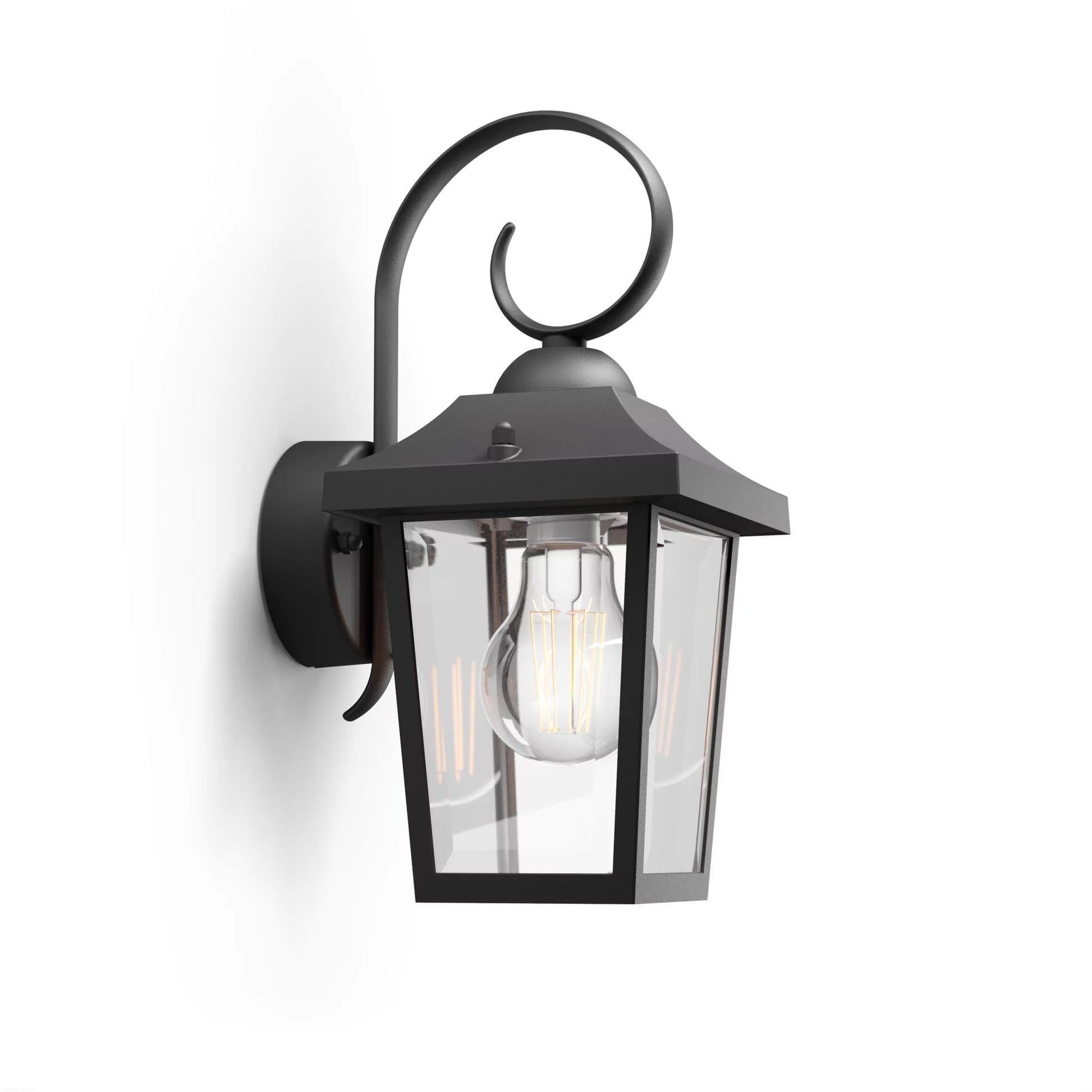 Philips by Signify Philips Aussenwandleuchte – 12×24,9 cm – 60 W – IP44 – Netzbetrieb – dimmbar – Schwarz, Aluminium