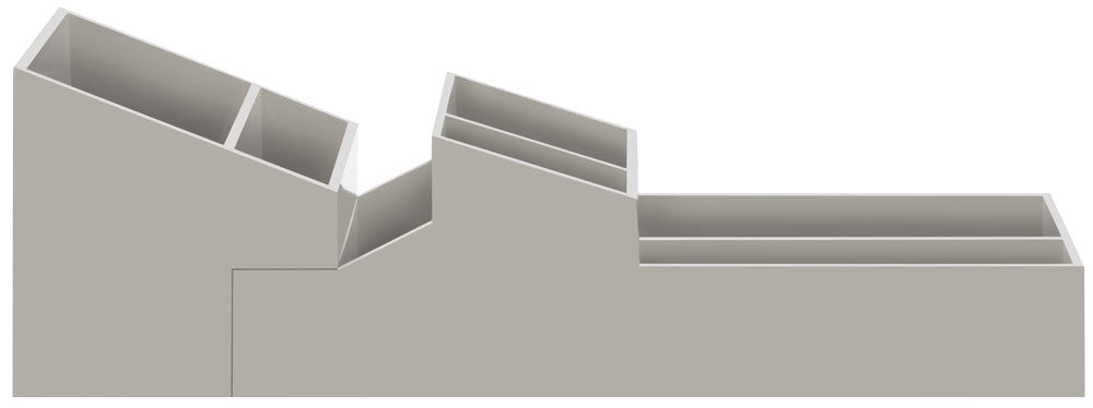 Spirella Aufbewahrungsbox (Bad) Skyline – Kunststoff, 30,7×10×8,5 cm, freistehend, Graubraun