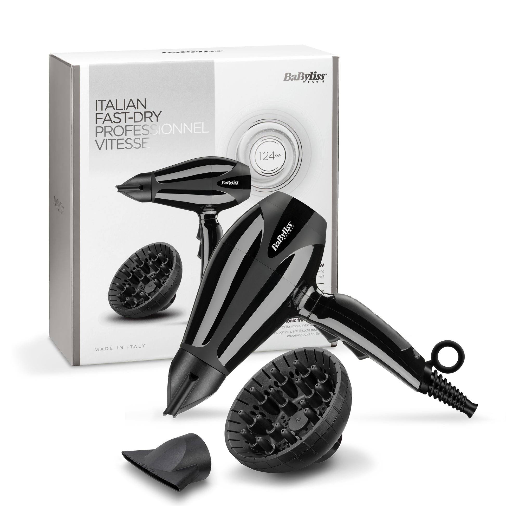 BaByliss Haartrockner Compact Pro 2400 – 2400 W, Ionenfunktion, Cool Shot – Schwarz