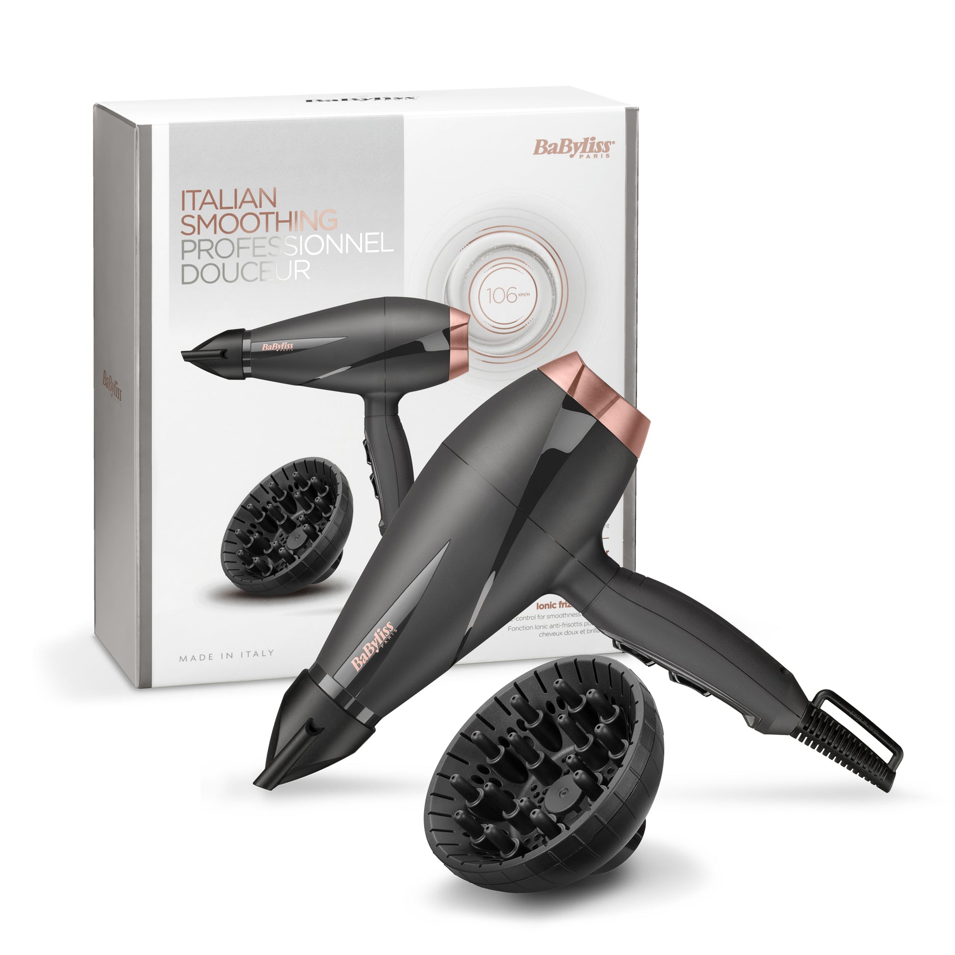 BaByliss Haartrockner Smooth Pro 2100 – 2100 W, AC-Motor, Ionenfunktion, Cool Shot – Schwarz