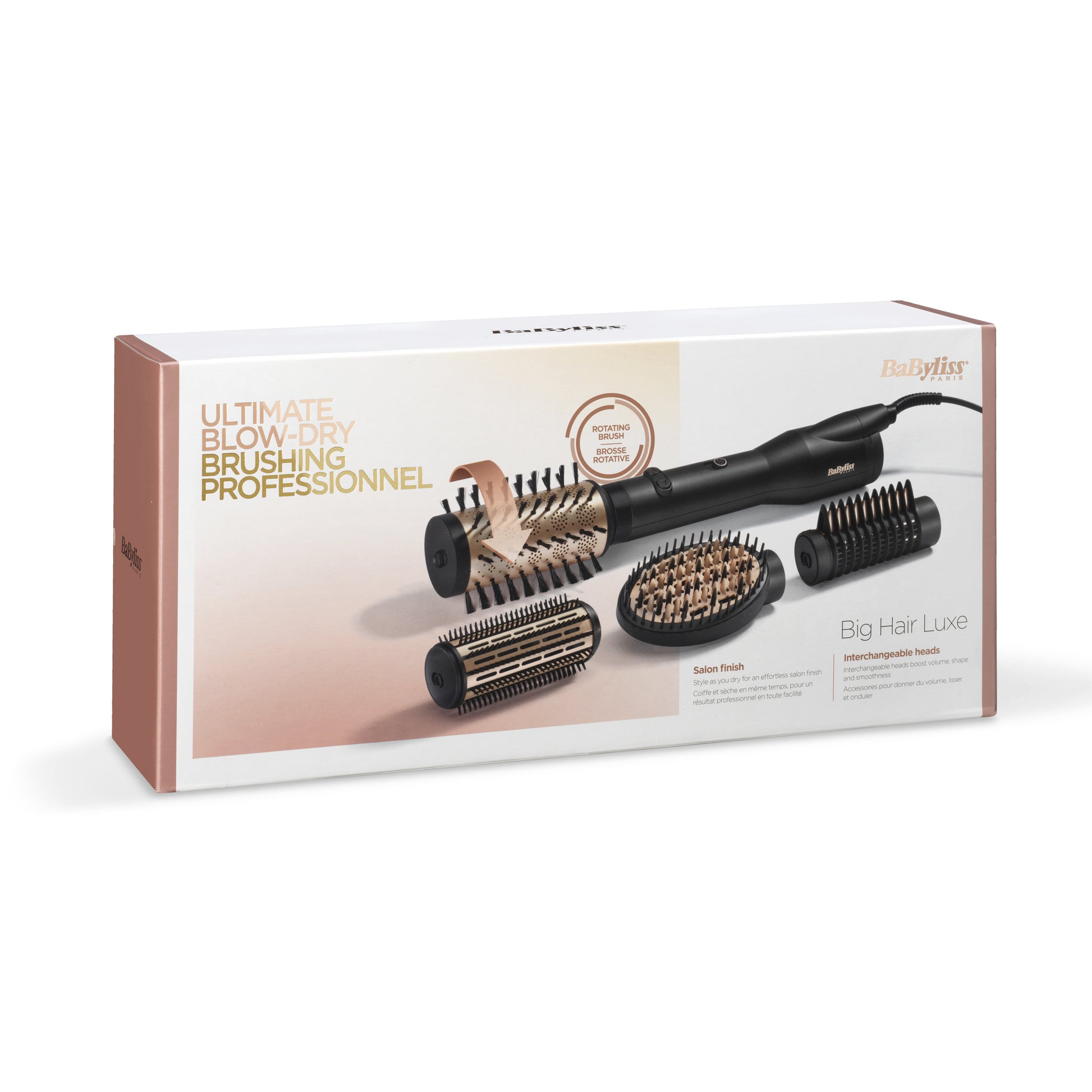 BaByliss Big Hair Luxe Haar-Styling-Set – rotierende Bürste, Ionen – schwarz