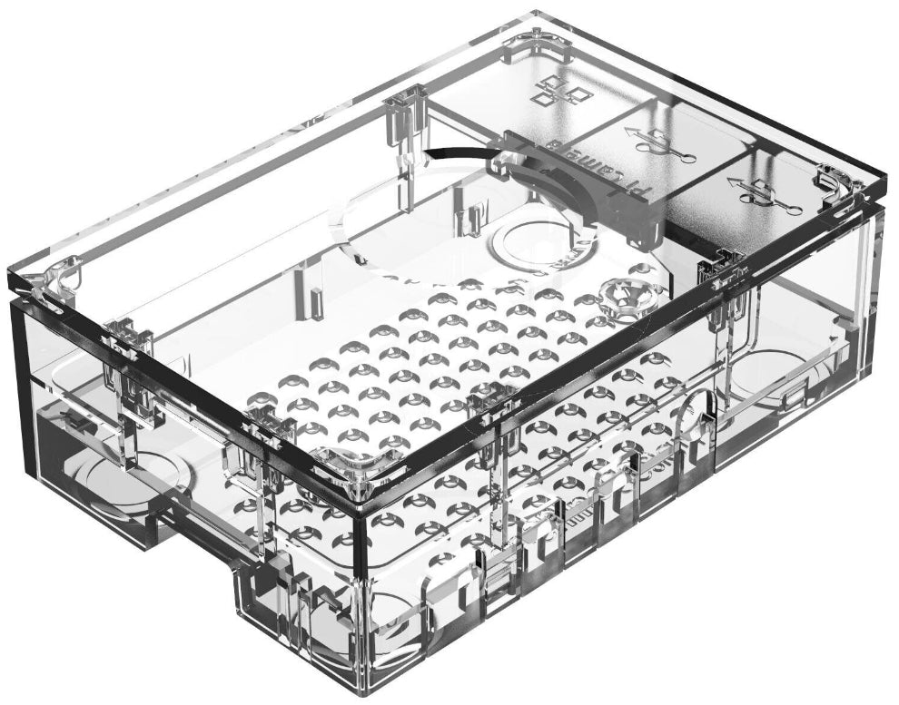 Raspberry Pi ASM-1900136-01 – Gehäuse – für Raspberry Pi 4 B, Transparent