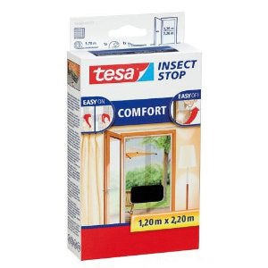 tesa Fliegengitter – für Fenster – 120 × 220 cm – Anthrazit