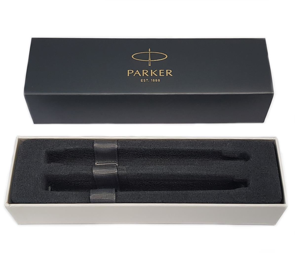 Parker Jotter Core – Füllfederhalter und Kugelschreiber – M – Schwarz/Silber – Edelstahl – 2er Pack