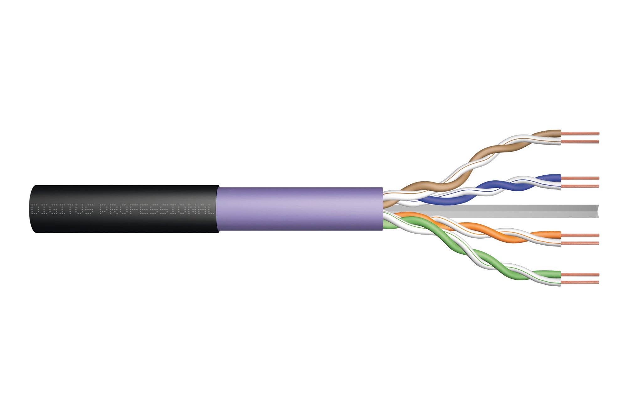Digitus CAT.6 Installationskabel – 500 m, BL/PU, U/UTP, 250 MHz