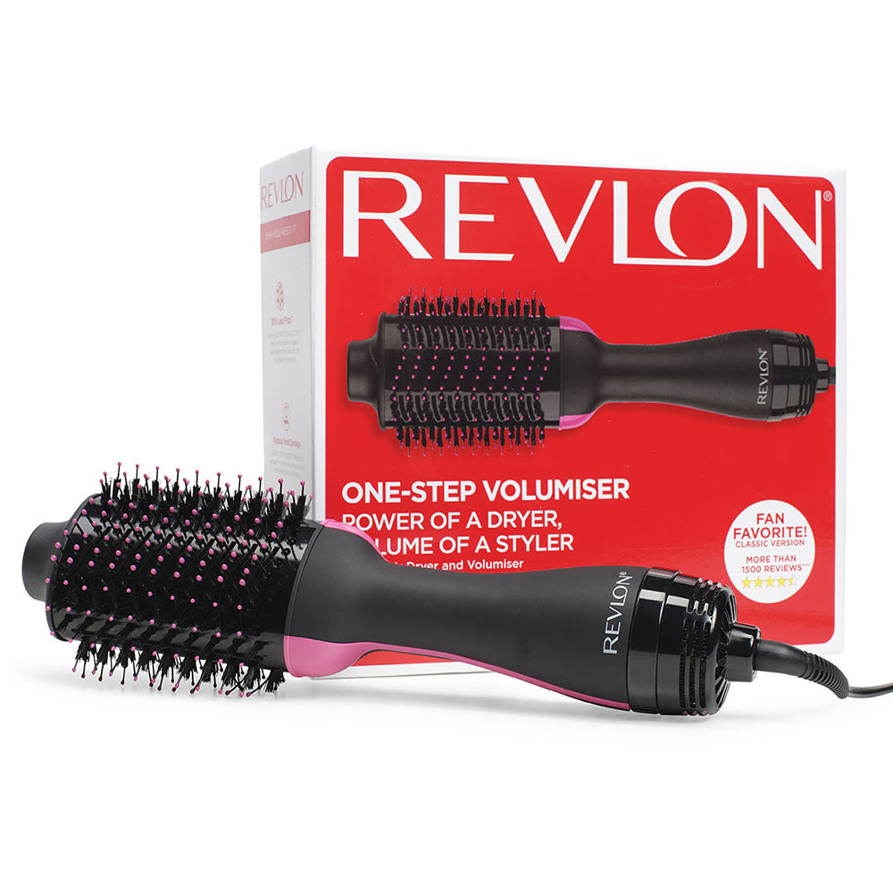 Revlon Haartrockner One-Step – Ionenfunktion, Keramik, Cool-Shot-Funktion – Schwarz/Pink
