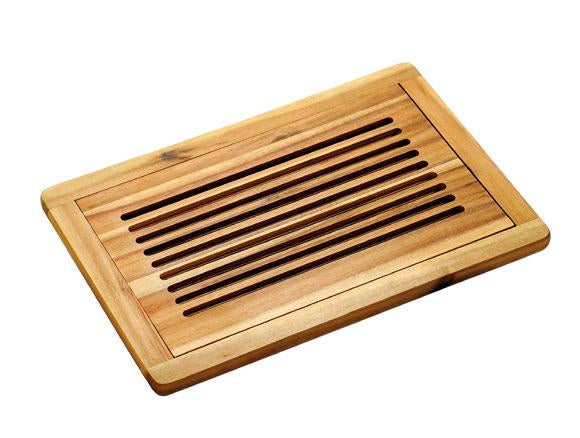Kesper Schneidebrett 32 × 47,5 × 2 cm, Akazienholz, mit Saftrille, Braun