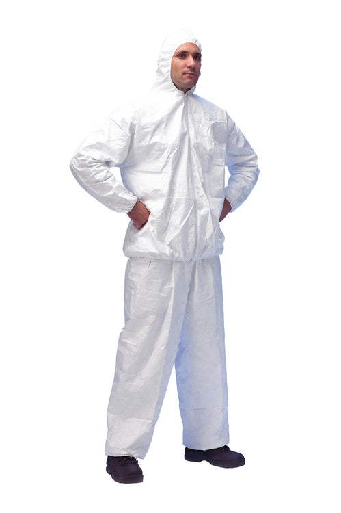 DuPont Tyvek – Jacke mit Kapuze 500 Jacket – Weiss, Tyvek – EN 1149-5, Reissverschluss