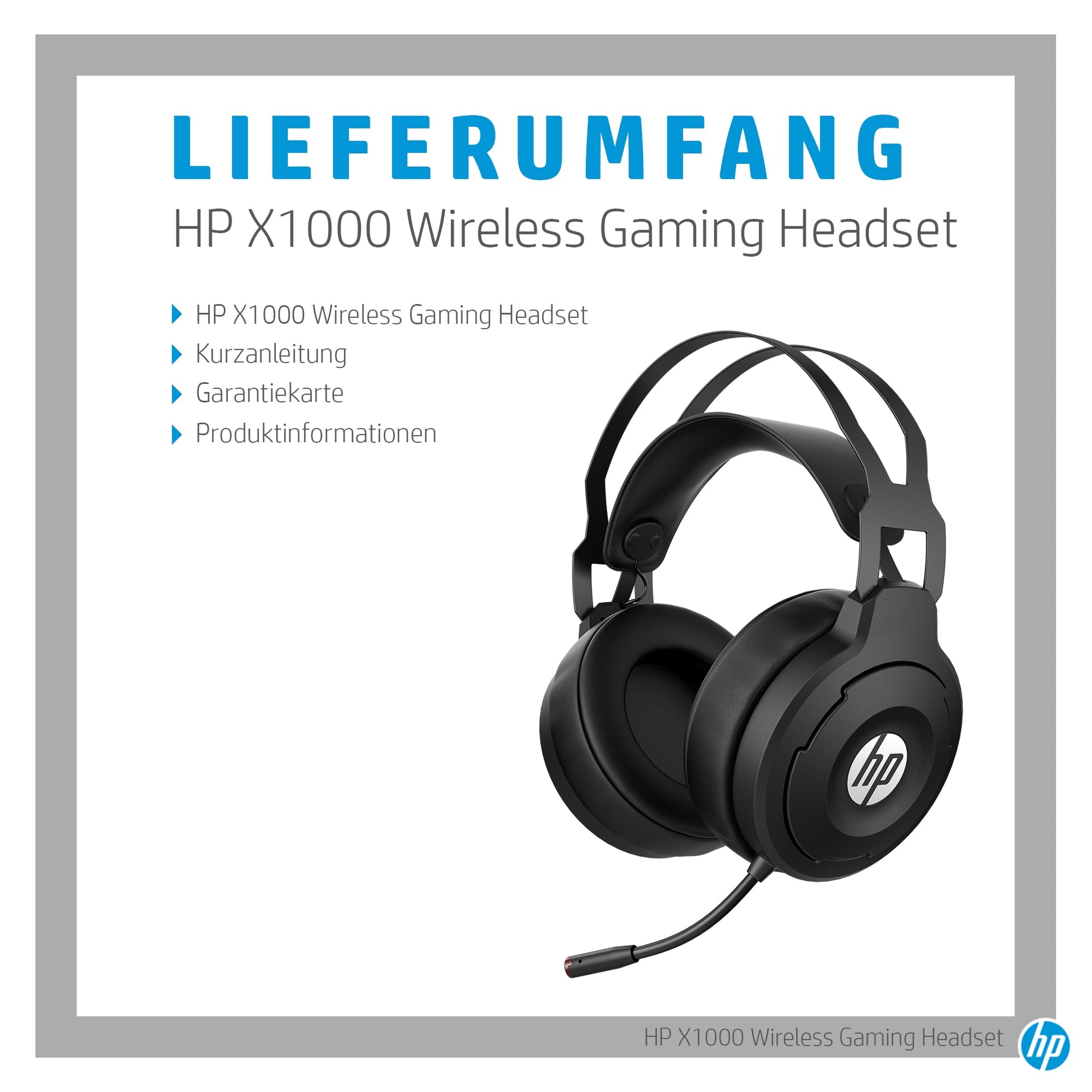 HP Pavilion Gaming X1000 Gaming-Headset – Over-Ear, BT, Schwarz