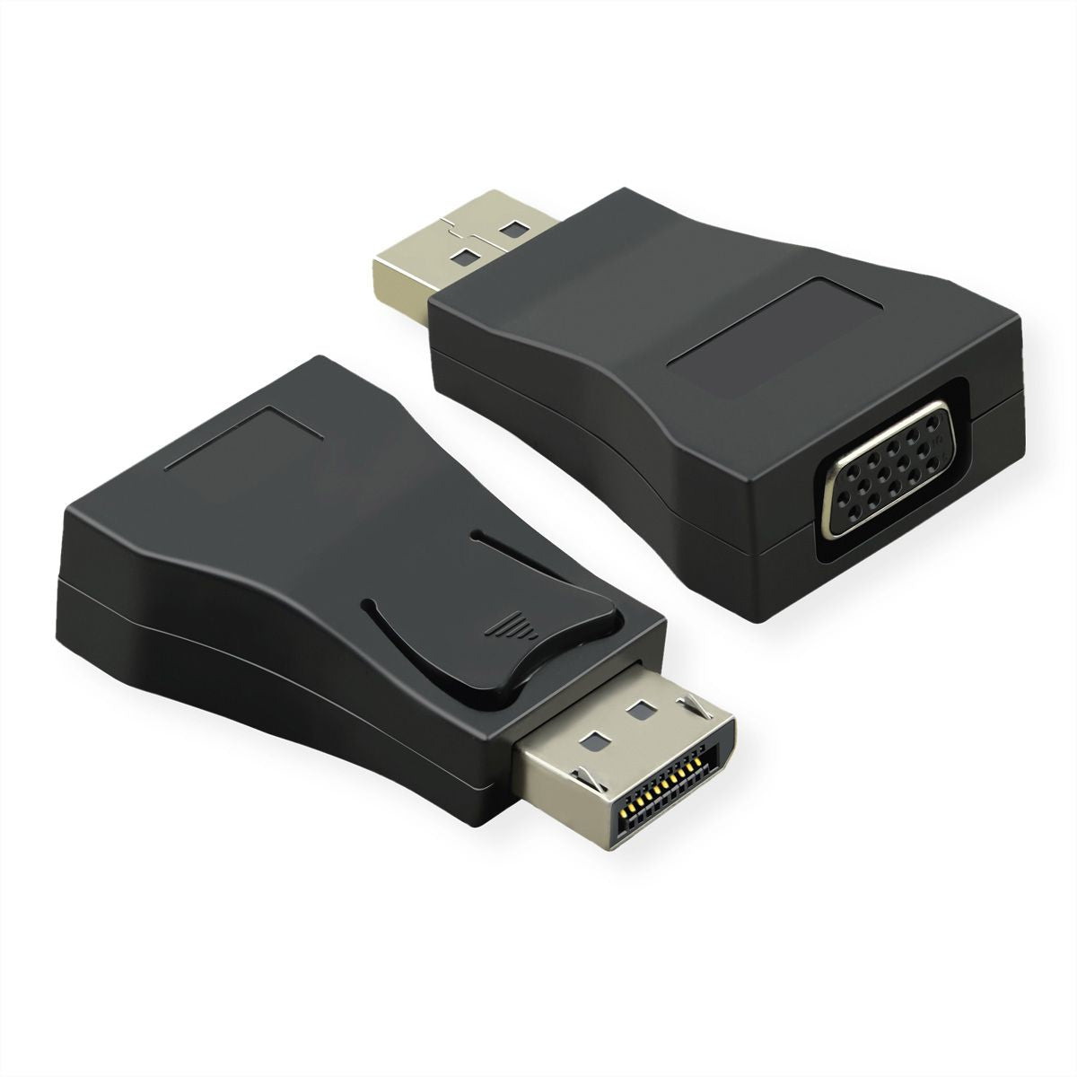 VALUE DisplayPort zu VGA Adapter – 1920 × 1200 @ 60 Hz, aktiv, für VGA-Monitore, schwarz