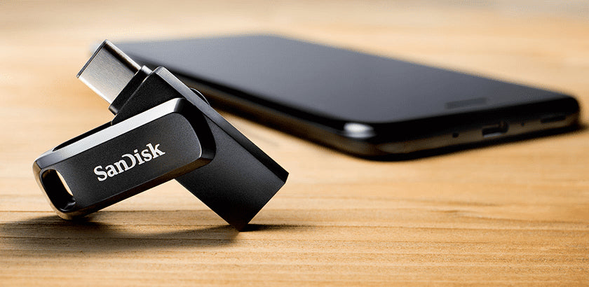 SanDisk Ultra Dual Drive Go USB-Stick – 32 GB, USB Type-A / USB Type-C (USB 3.2 Gen 1), Drehring