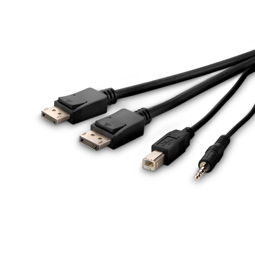 Belkin Dual MDP zu DP/USB/Audio-Kabel, USB A/B – 10"
