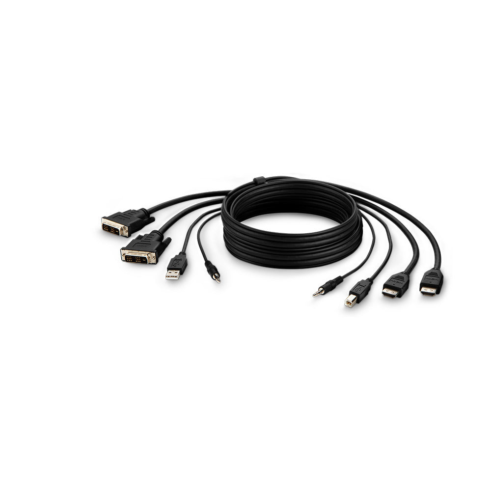 Belkin DVI-Multiport-Adapter – HDMI + USB-A + Audio, 15 cm