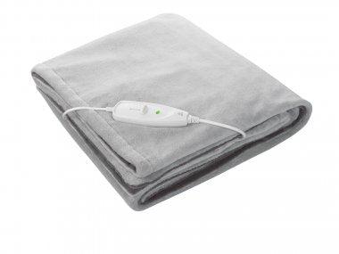 Medisana Wärmedecke HB675 – 4 Stufen, 3 h Abschalt-Timer – 150 × 200 cm – Mikrofaser, Grau