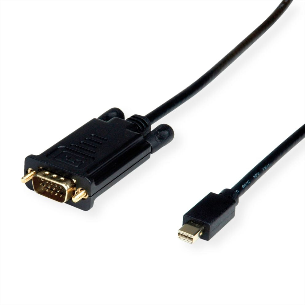 VALUE Mini DisplayPort zu VGA Kabel – 1920 × 1200 @ 60 Hz, 1,5 m, Handverriegelungsschrauben