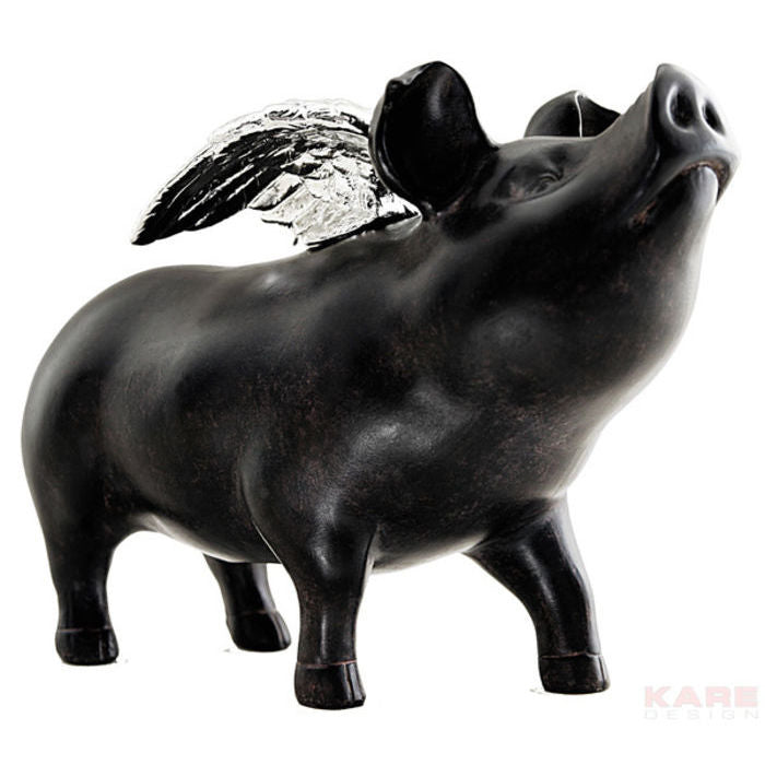 KARE Design Sparbüchse – Kunststoff, schwarz – 17 × 23 × 10 cm