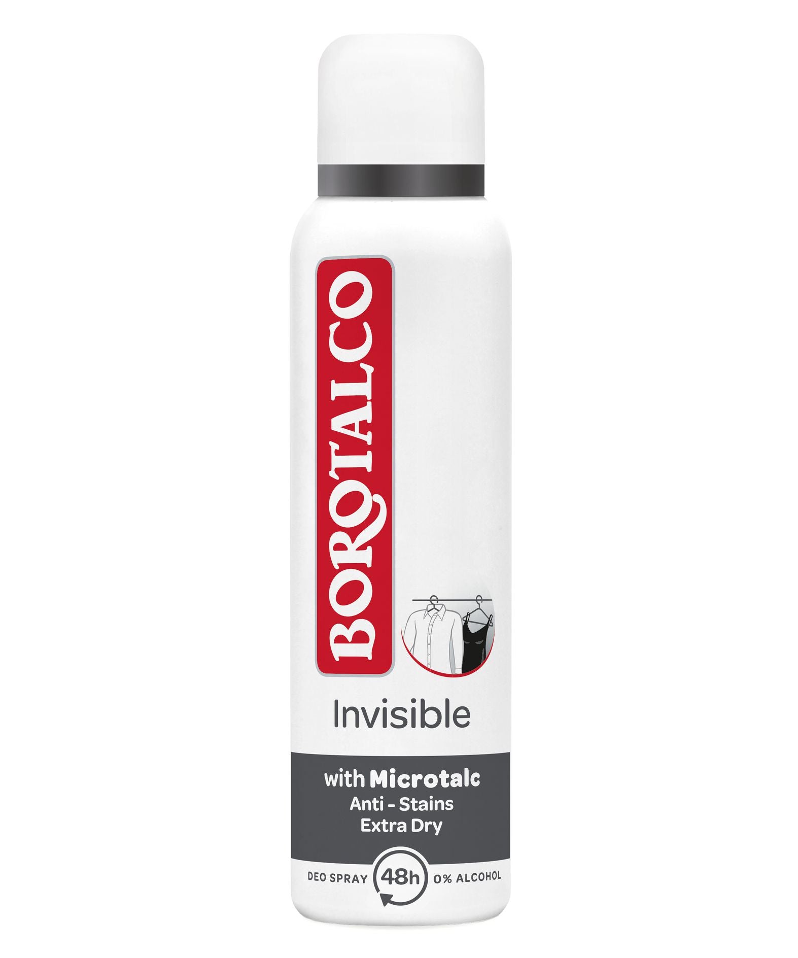 Borotalco Deodorant Spray – 48 h Schutz, hinterlässt keine Spuren – 150 ml