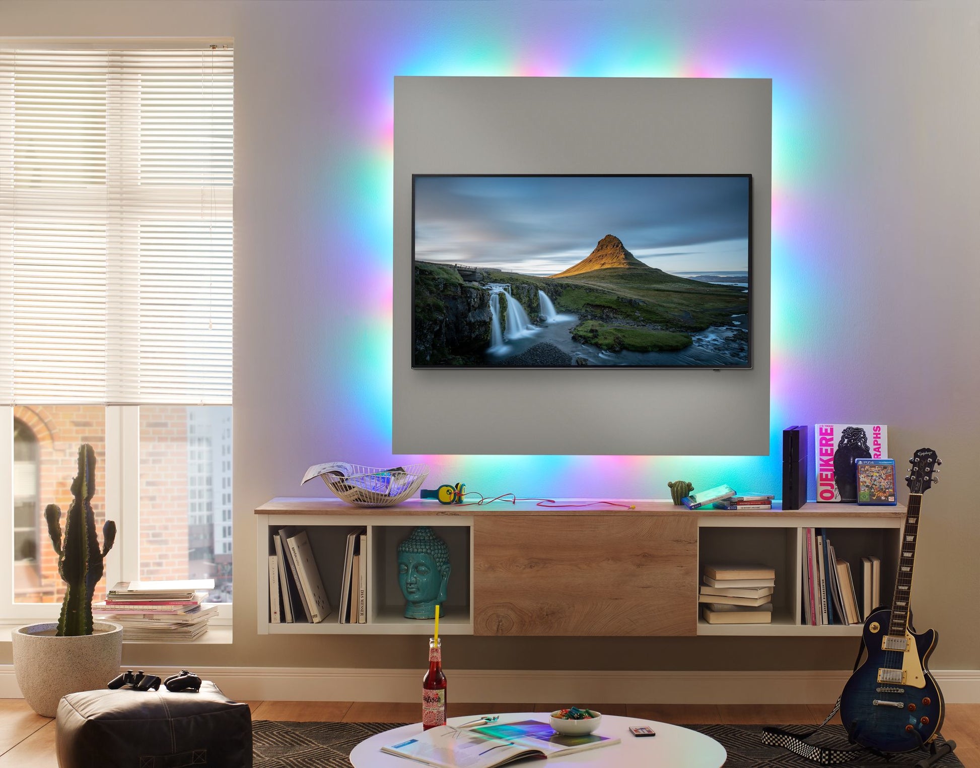Paulmann LED-Strip – 2er Pack, 7,5 m, 494 lm, 15 W, RGB, dimmbar, weiss, Fernbedienung, inkl. Netzteil