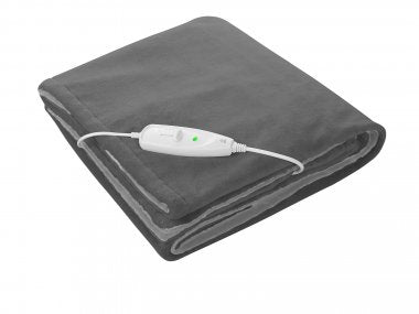 Medisana Wärmedecke – 4 Stufen, Abschaltautomatik – 130 × 180 cm – Grau – Flauschfaser, OEKO-TEX STANDARD 100