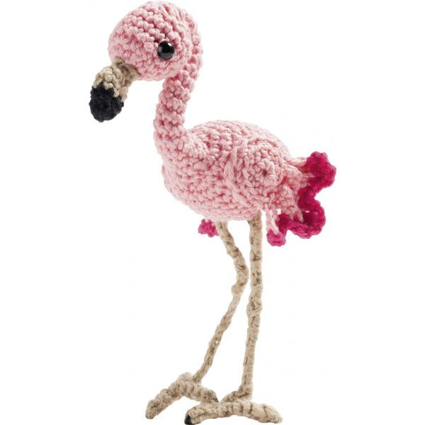 Folia Bastelset Häkeln Flamingo – ab 8 Jahren – 80–100 mm
