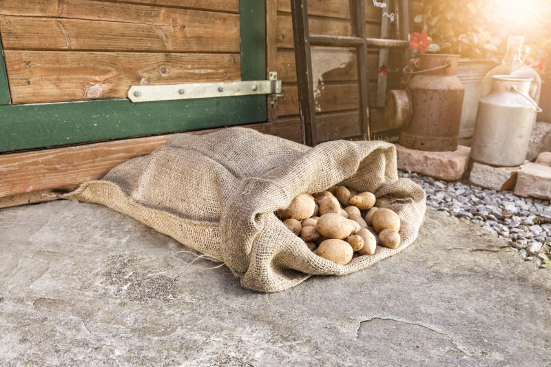 Windhager Mehrzweckbeutel – mit Zugband, Jute, braun, 600 × 1000 mm
