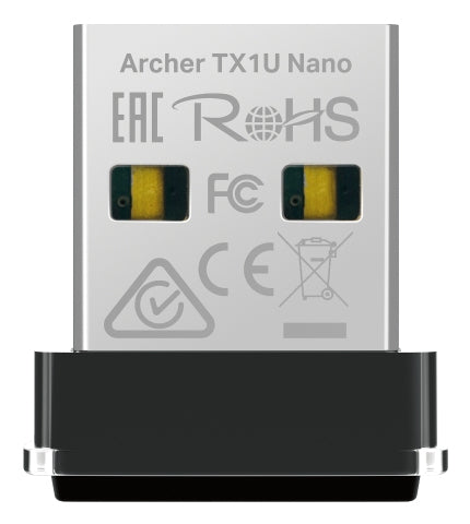 TP-Link ARCHER TX1U NANO – WLAN-Adapter – Wi-Fi 6 (2,4 GHz), 287 Mbit/s, USB 2.0, Schwarz