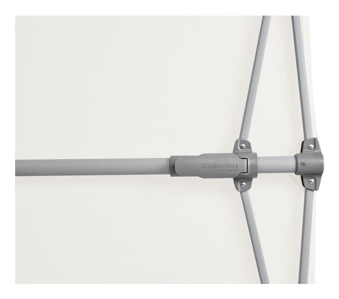 Suncomfort by Glatz Stockschirm Flex Roof – Weiss – Faltbar, Höhenverstellbar