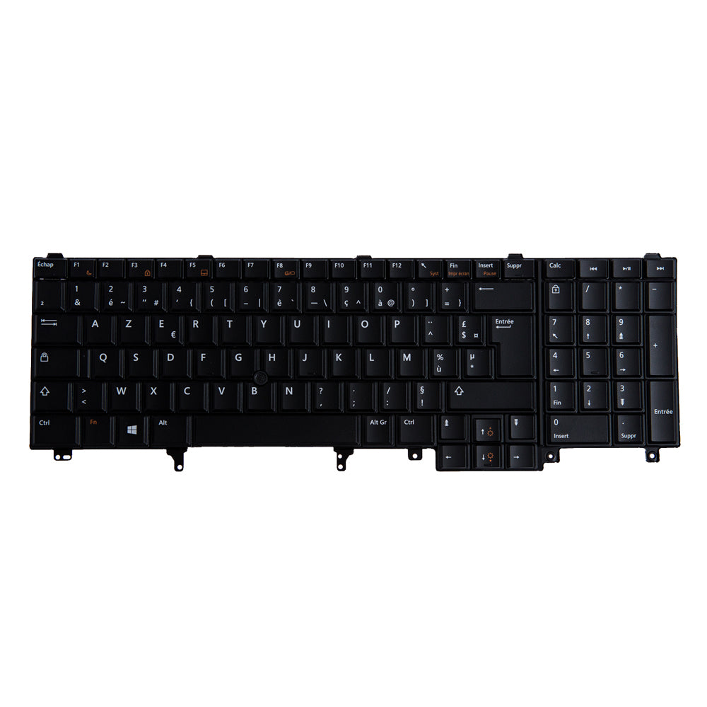 Origin Storage Tastatur für Dell Latitude E5550 – AZERTY (FR), mit Hintergrundbeleuchtung – Schwarz