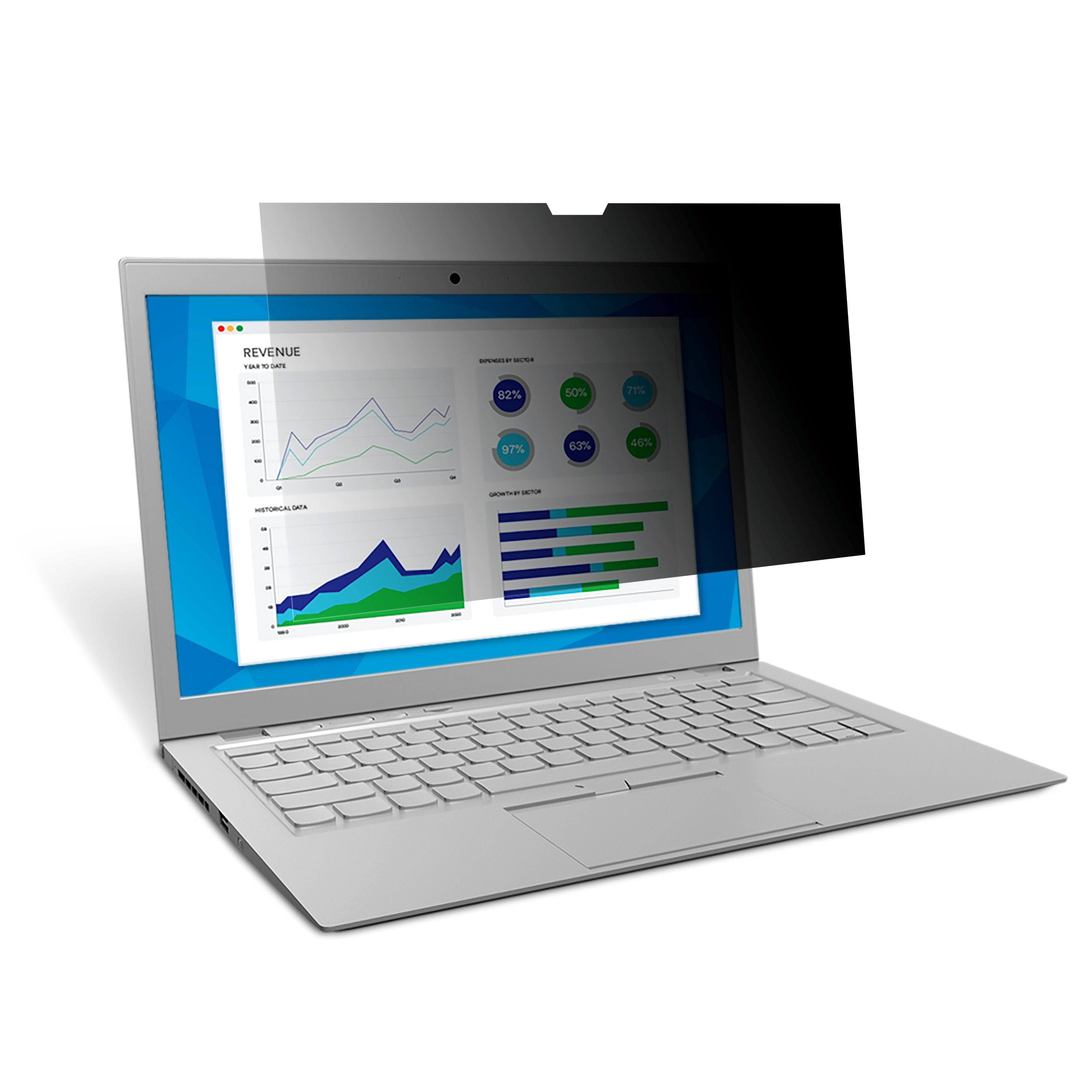 3M Blickschutzfilter für Laptop 13,3", 16:10 – 287 × 179 mm