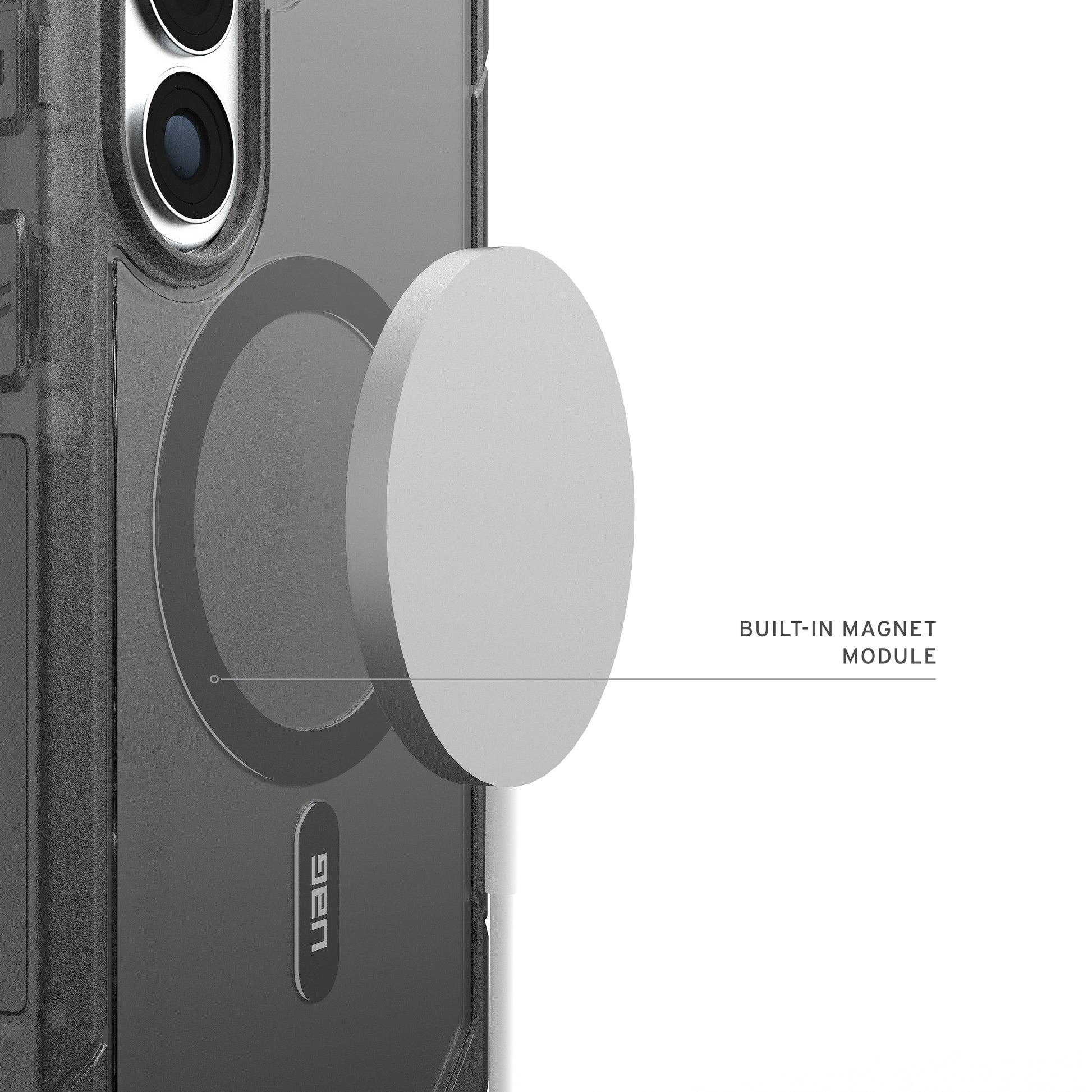 Urban Armor Gear UAG Trooper – Rückcover – für Samsung Galaxy S26+ – MagSafe, mit Ständer, PC, Asche