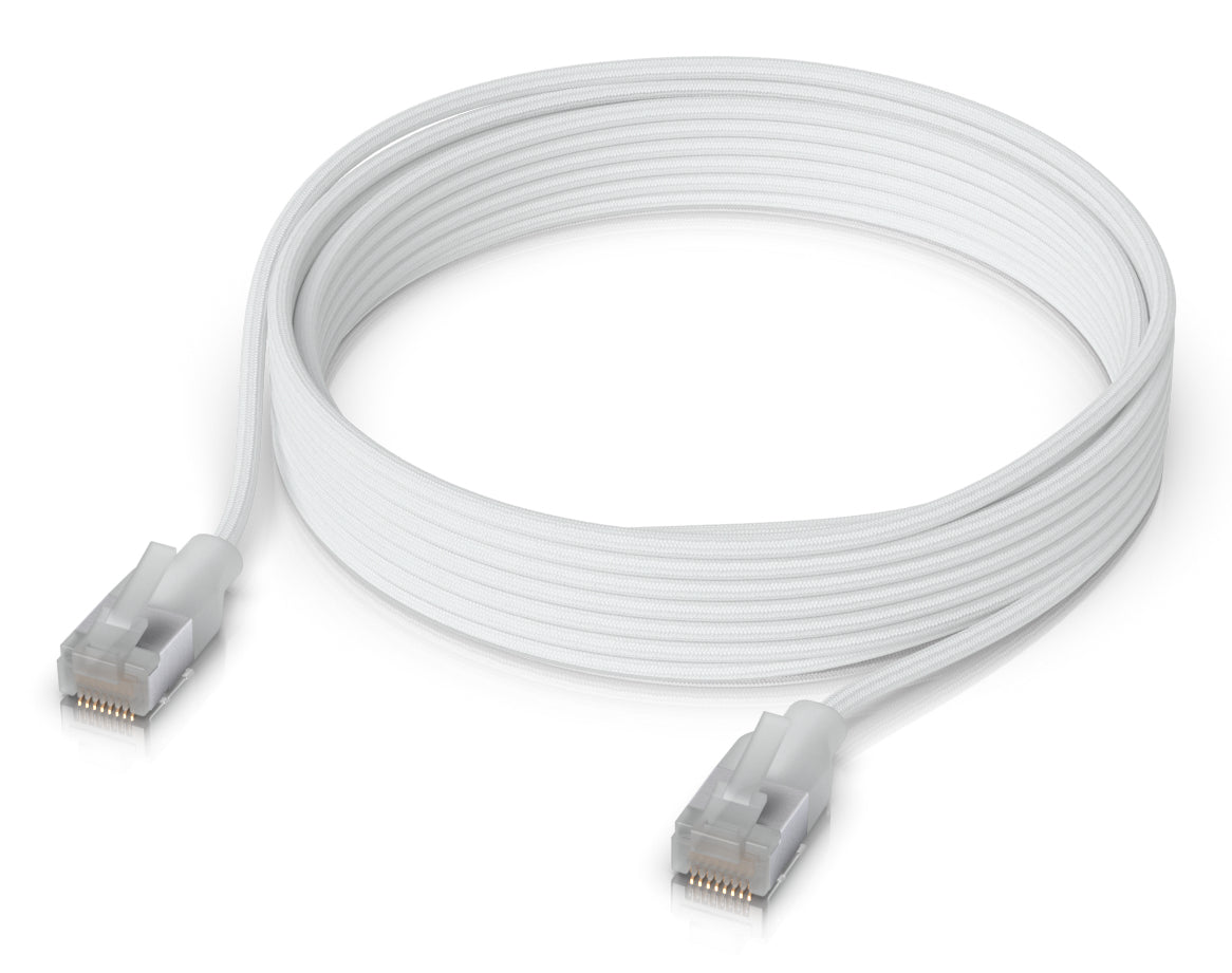 Ubiquiti UACC-CABLE-PATCH-EL-C6A-3M-W Patchkabel – Cat6a, geschirmt, 3 m, Weiss, RJ-45
