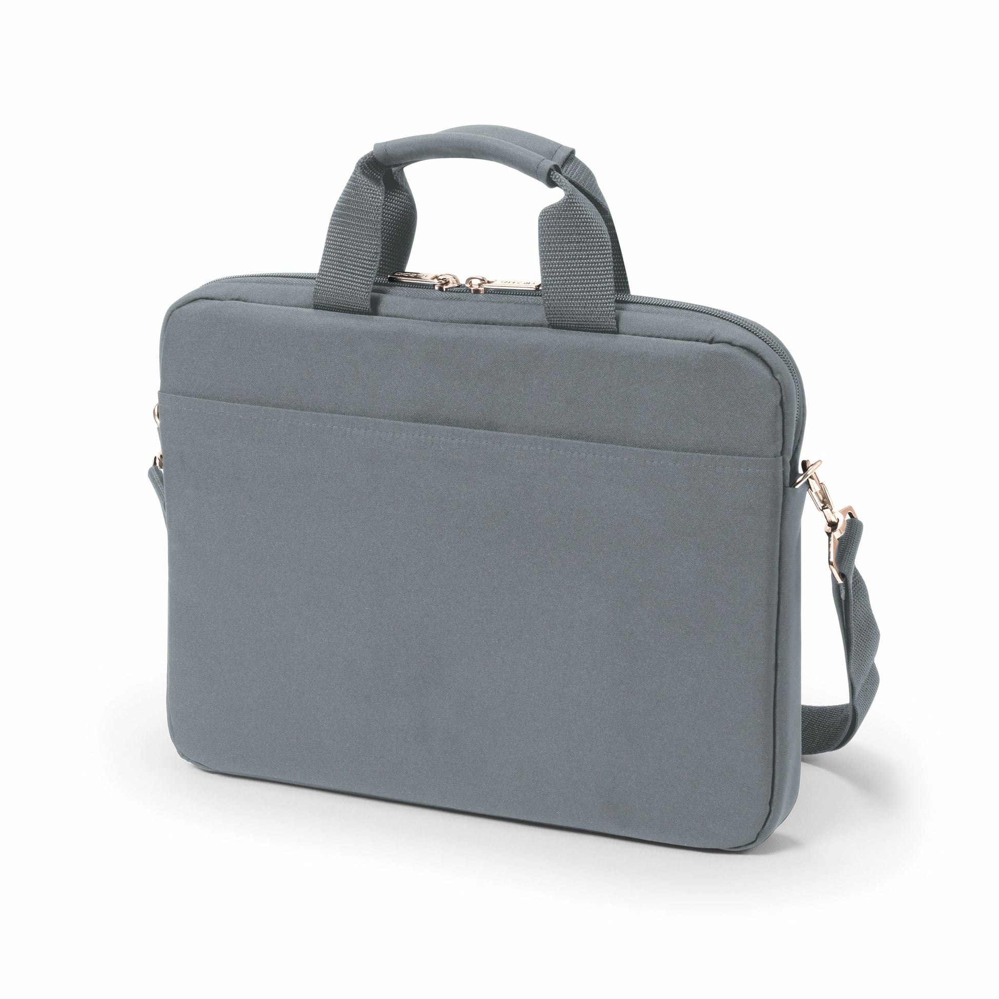 DICOTA Notebook-Tasche für bis 14,1" – abnehmbarer Schultergurt, aus recyceltem PET – Grau