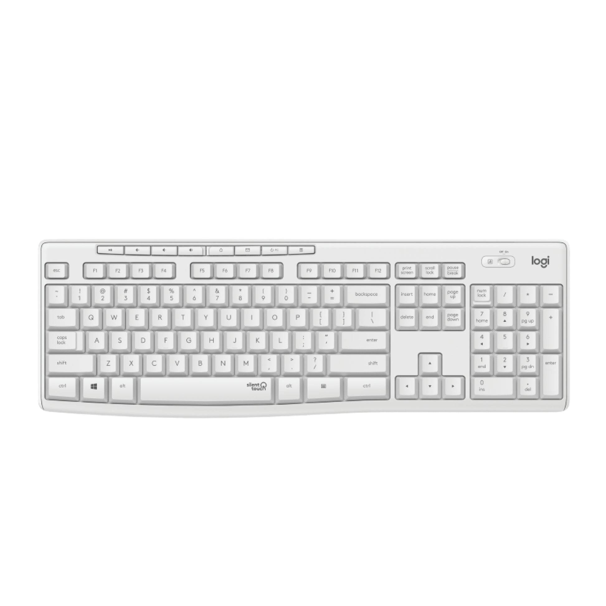 Logitech MK295 Silent – Tastatur, kabellos (2,4 GHz), US-Layout (EN) – für Windows & ChromeOS