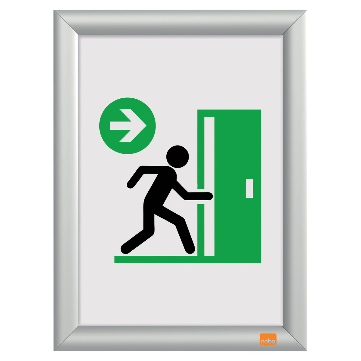 Nobo Plakatrahmen Impression Pro – für A4 – Silber – Aluminium – Randbreite 25 mm
