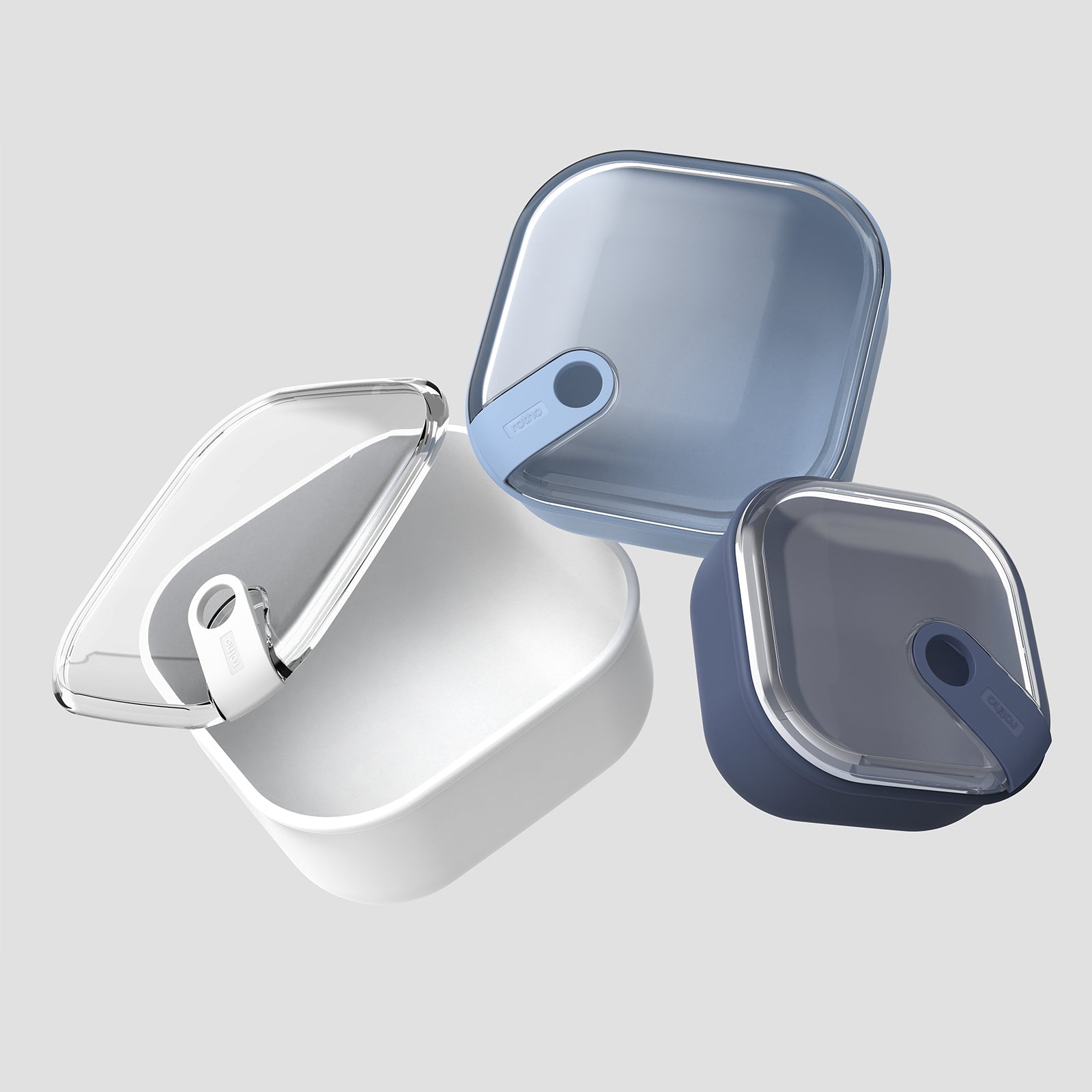 Rotho Lunchbox 1 l, 19,5 × 19,5 × 6,7 cm, Kunststoff (recycelt), dunkelblau