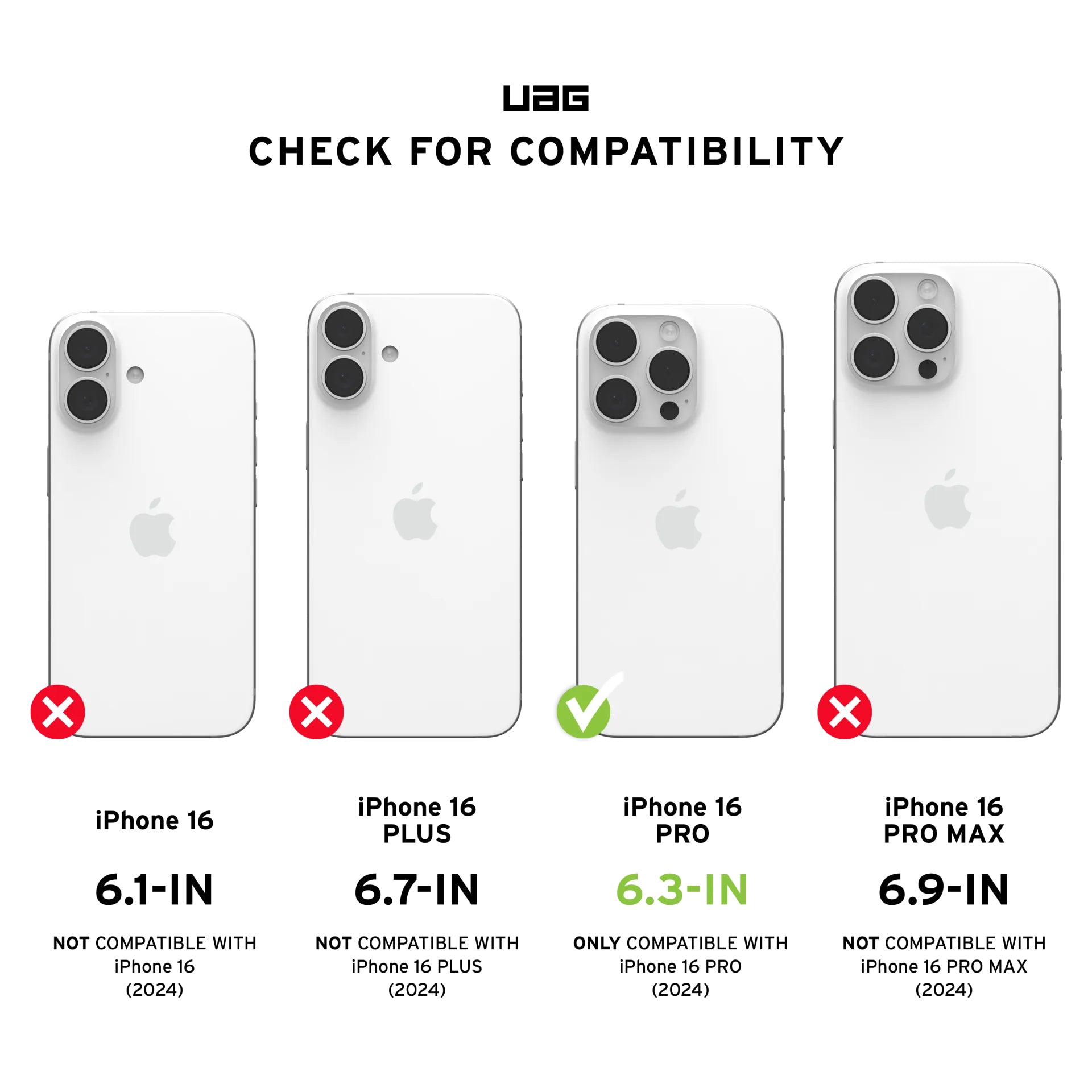 Urban Armor Gear UAG – Backcover Metropolis LT – für Apple iPhone 16 Pro – schwarz – Kevlar – MagSafe-kompatibel