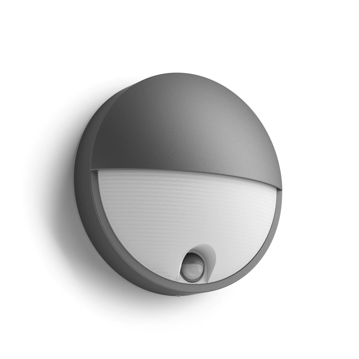 Philips by Signify Philips Aussenwandleuchte – 800 lm, 4,3 W, Warmweiss, 2700 K – IP44 – Netzbetrieb – mit Bewegungsmelder