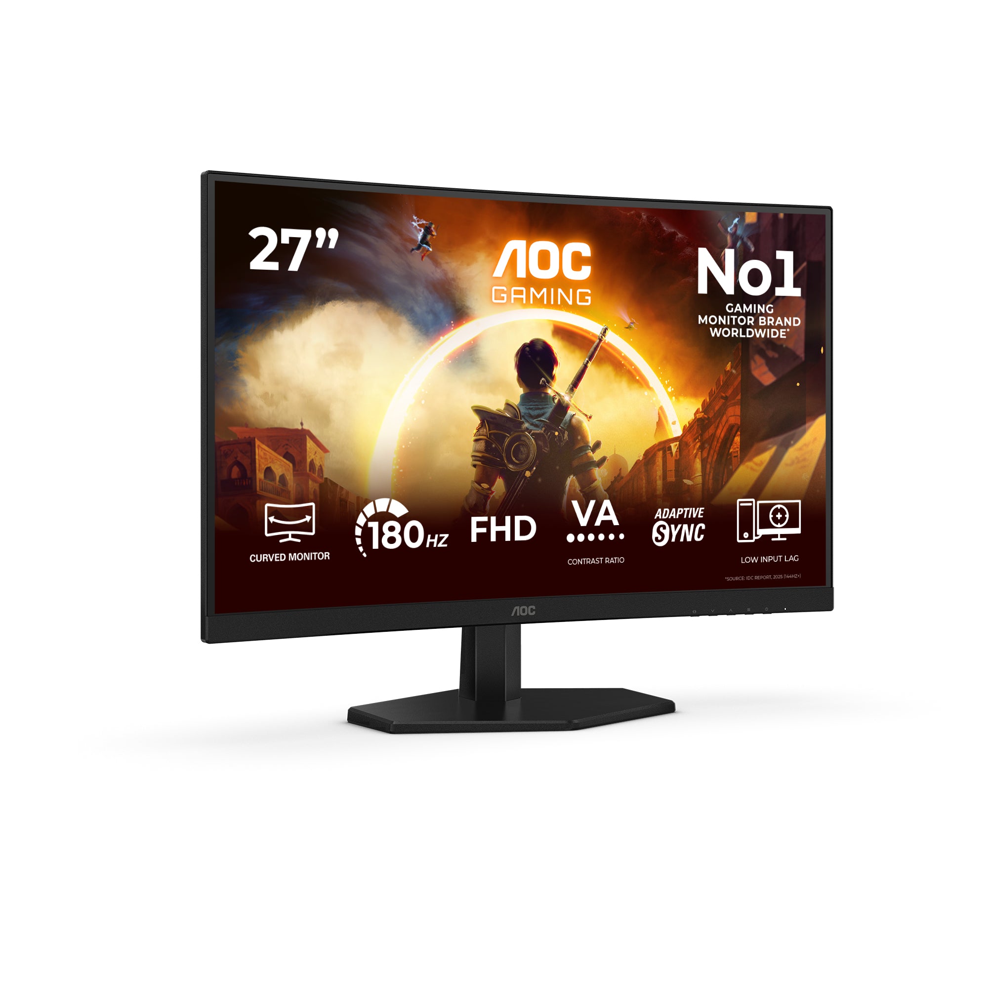 AOC C27G42FE – 27" Curved, 1920 × 1080 (Full HD), VA, 180 Hz, HDR10