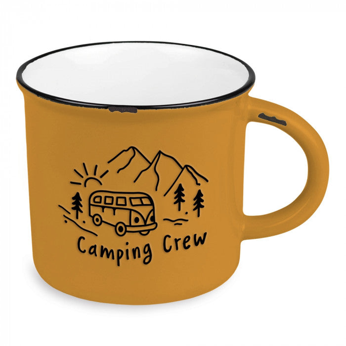 Grafik-werkstatt Vintage Tasse – 400 ml, Keramik, Orange, spülmaschinenfest, mikrowellengeeignet