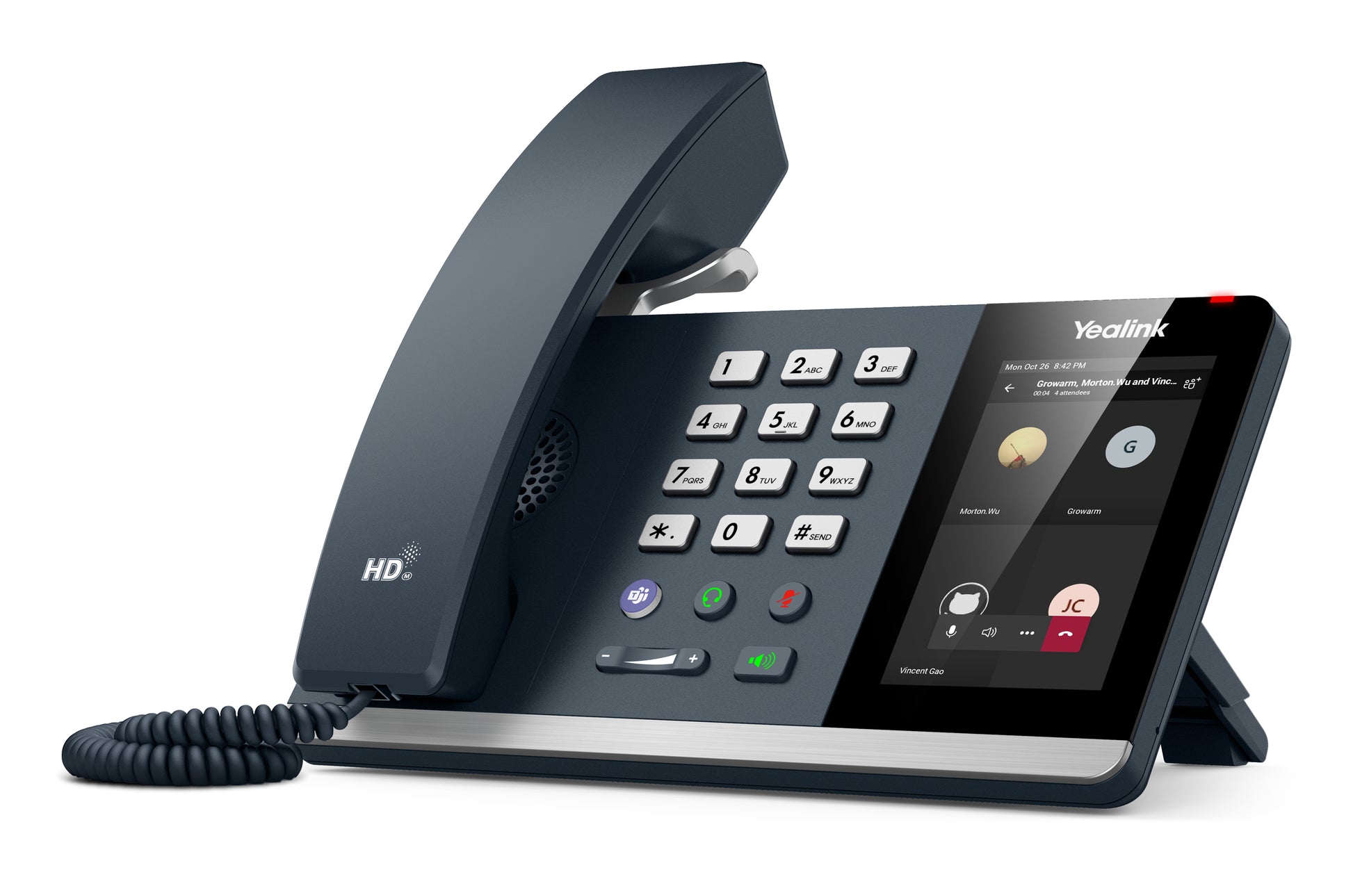 Yealink MP54-TEAMS – IP-Telefon, 4,0" Touchscreen, für Microsoft Teams, PoE, Grau