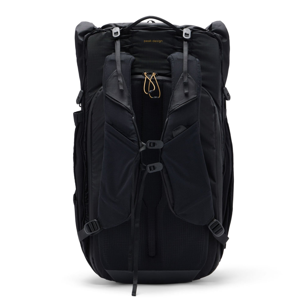Peak Design Notebook-Rucksack – für 16", 34,5–45 l, wasserabweisend, Nylon – Schwarz, 310 × 780 × 170 mm