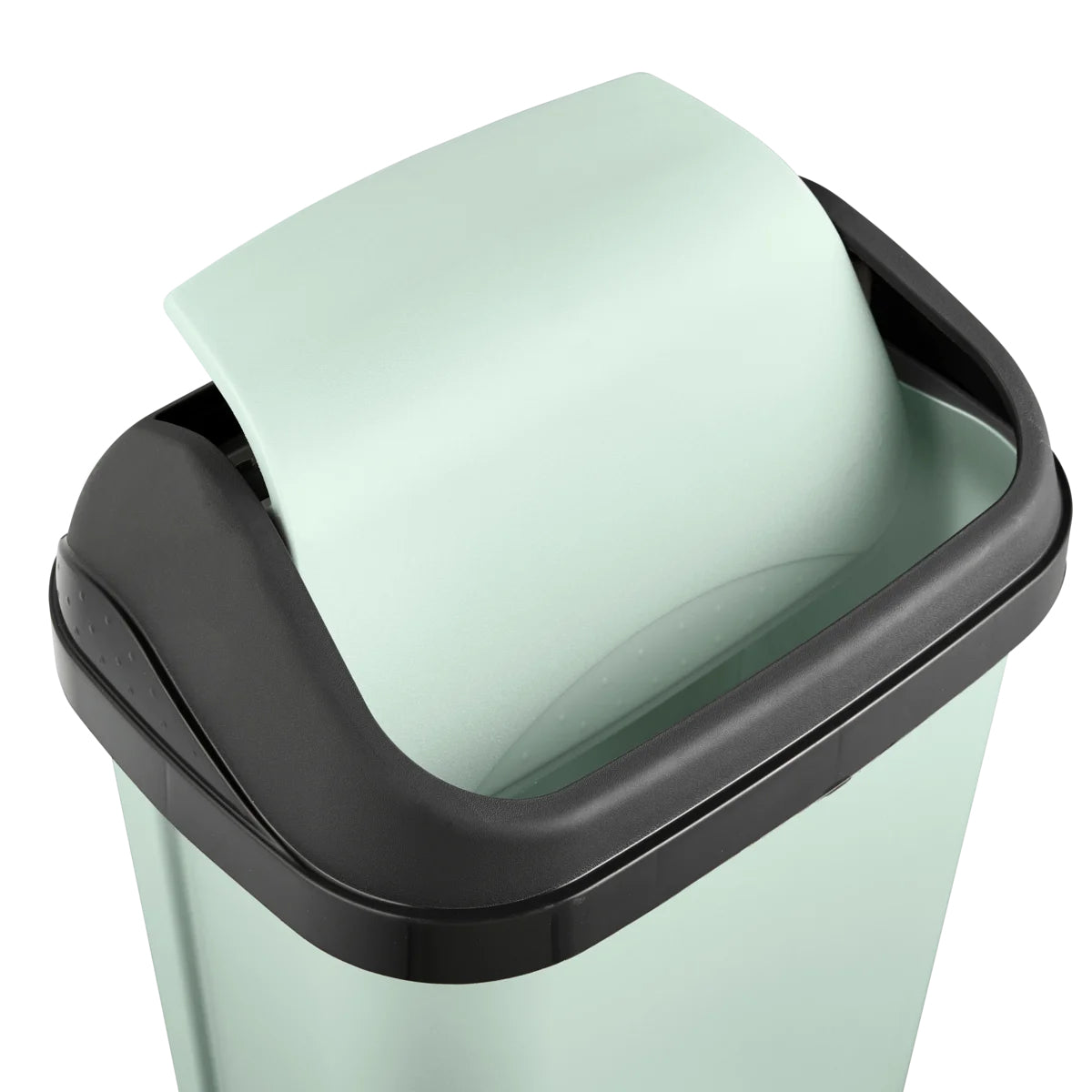 keeeper Swantje Schwingdeckel-Abfalleimer – 10 l – Kunststoff (PP), Rechteckig – Soft Green