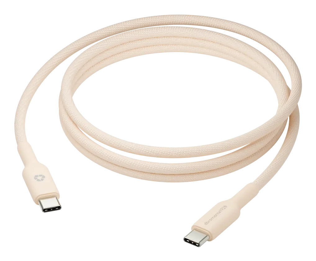dbramante1928 USB-C auf USB-C Kabel – 1,5 m – PD 60 W – Beige