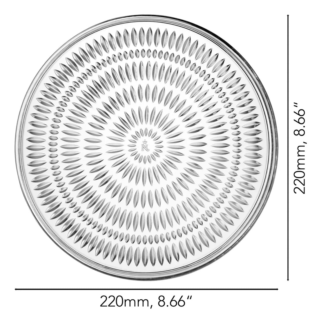 Nachtmann Dessertteller – Ø 22 cm, Kristallglas, Transparent, spülmaschinenfest